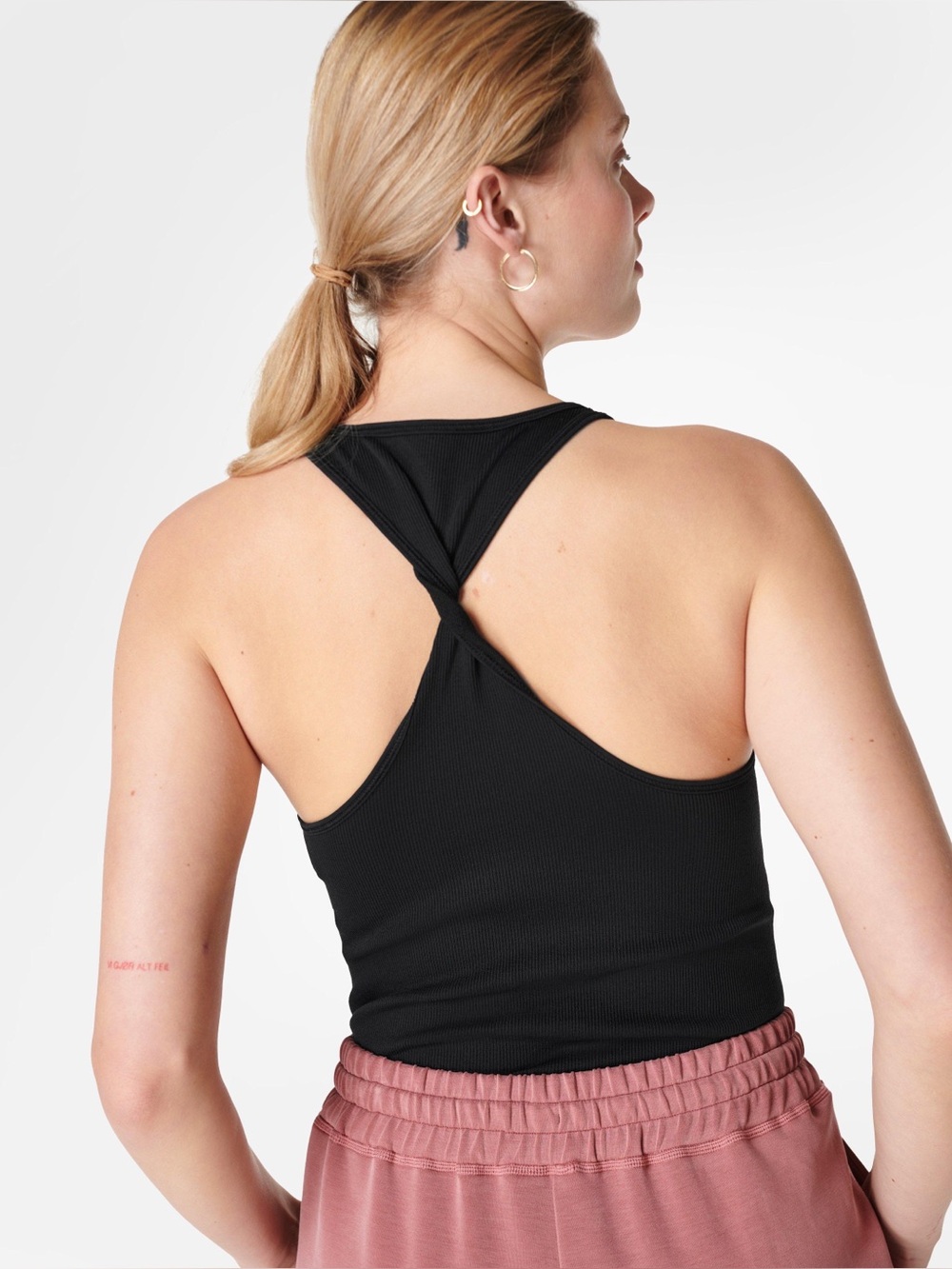 Sweaty Betty spring seamless tank top in black